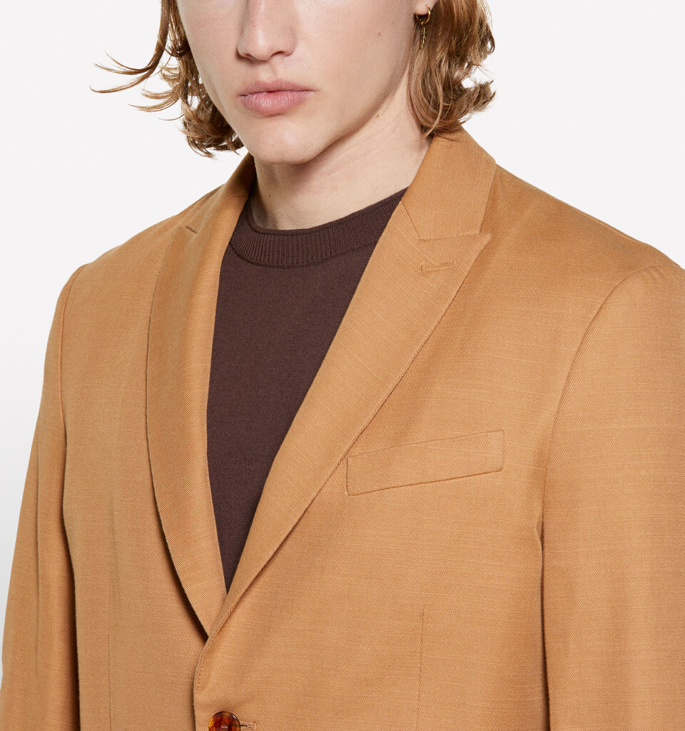 Camel single-breasted blazer - men's blazers - Camel | Sisley image number 5